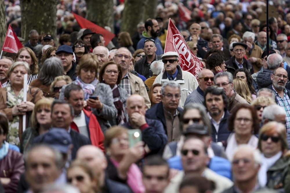 Protesta de pensionistas en Gijón