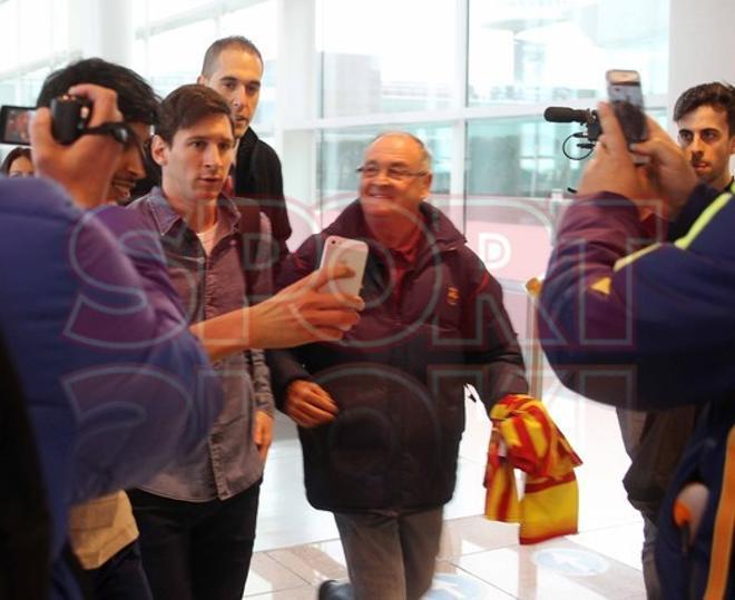 Las imágenes del Barça en el Aeropuerto de Castellón