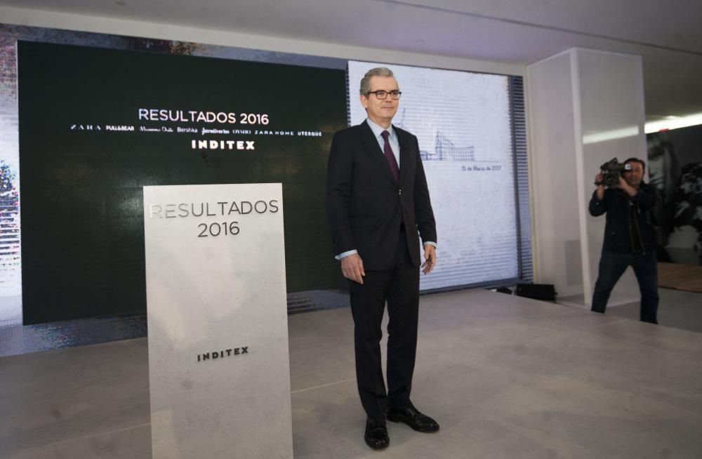 Pablo Isla presenta los resultados de Inditex 2016