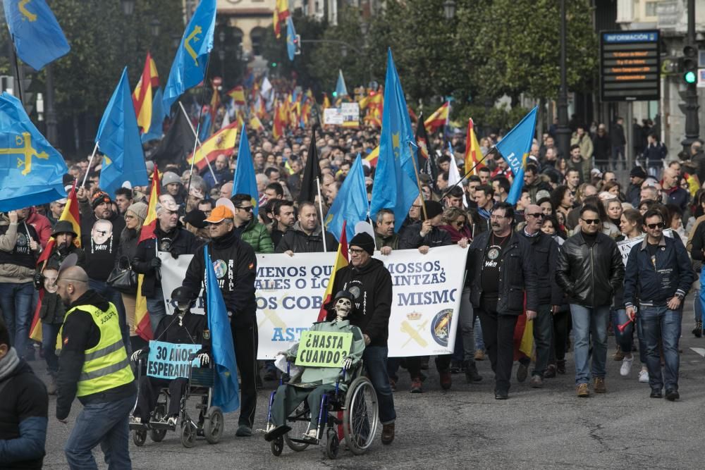 Manifestación de policías en Asturias