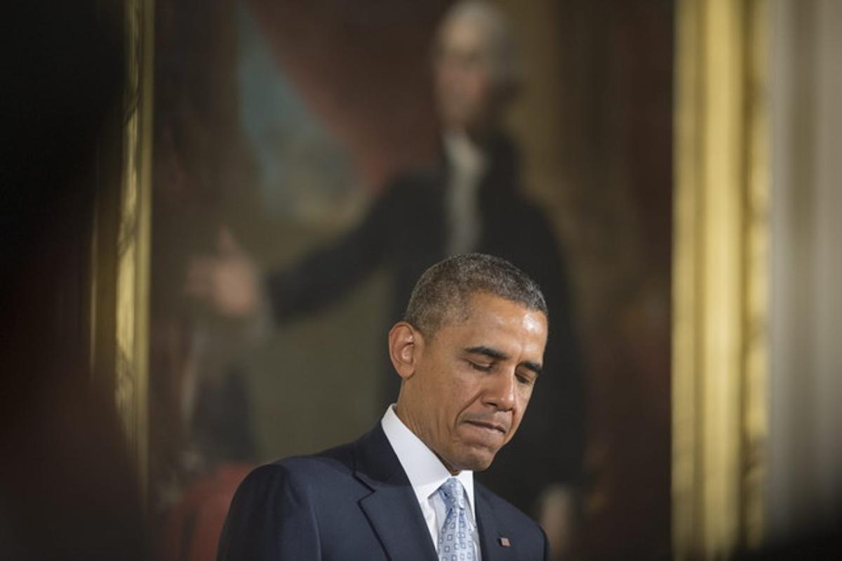 Barack Obama, durant un acte a la Casa Blanca amb motiu de la Pasqua, aquest dilluns.