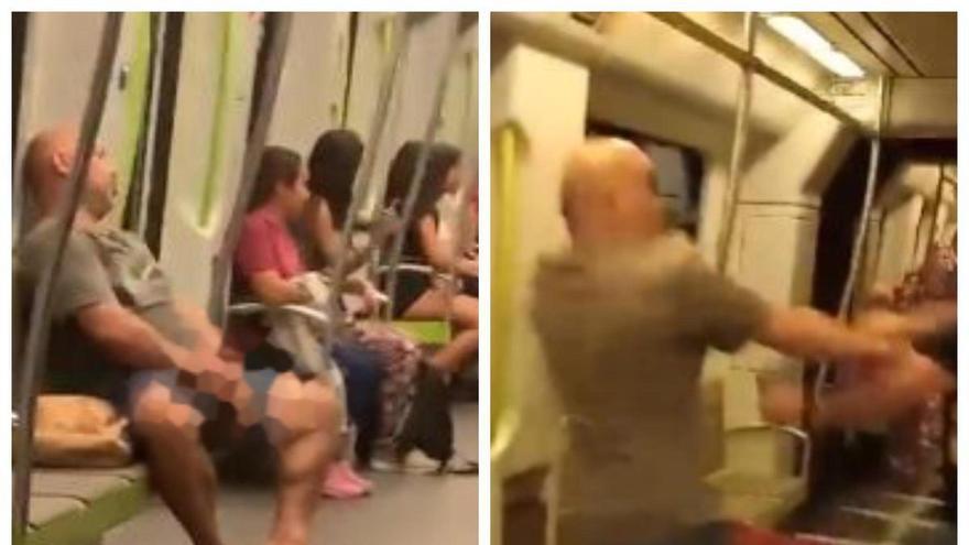 Vídeo: Un hombre se masturba en el metro de València y acaba a golpes con otros pasajeros