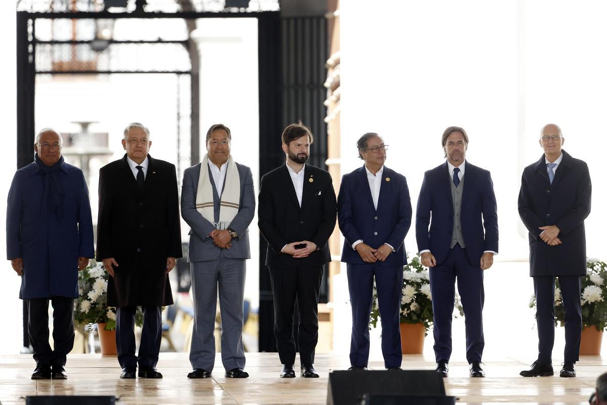Acto ciudadano en conmemoración de los 50 años del Golpe de Estado en Chile., al que asistieron, entre otros, los presidentes de México, Andrés Manuel López Obrador, de Colombia, Gustavo Petró. o de Bolivia, Luis Arce.