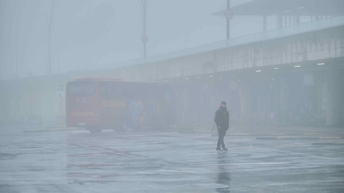 El aeropuerto de Los Rodeos, el domingo, tras el paso de la tormenta tropical &#039;Hermine&#039;.