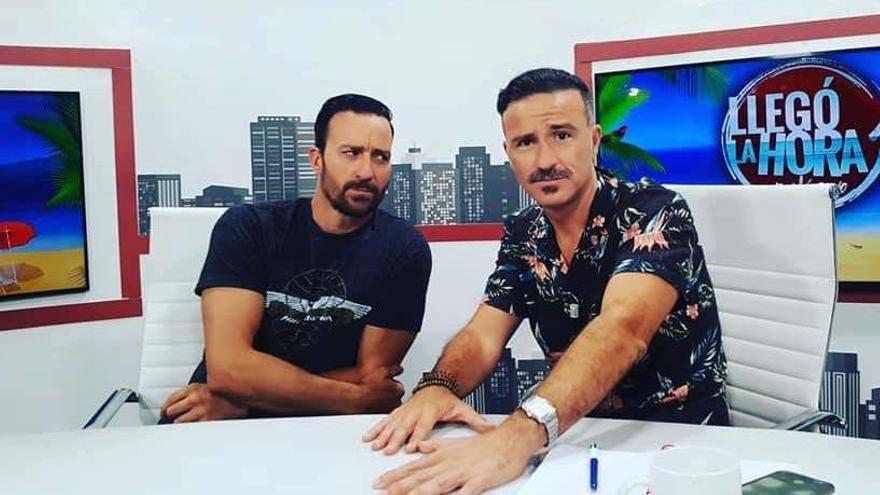 Pablo Puyol y Roberto López en el estudio de 101 TV.