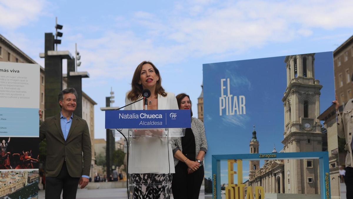 La candidata del PP al Ayuntamiento de Zaragoza, Natalia Chueca.