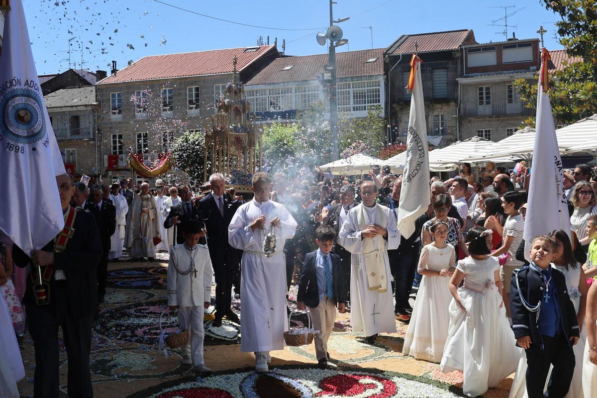 La procesión de Corpus Christi en Ponteareas