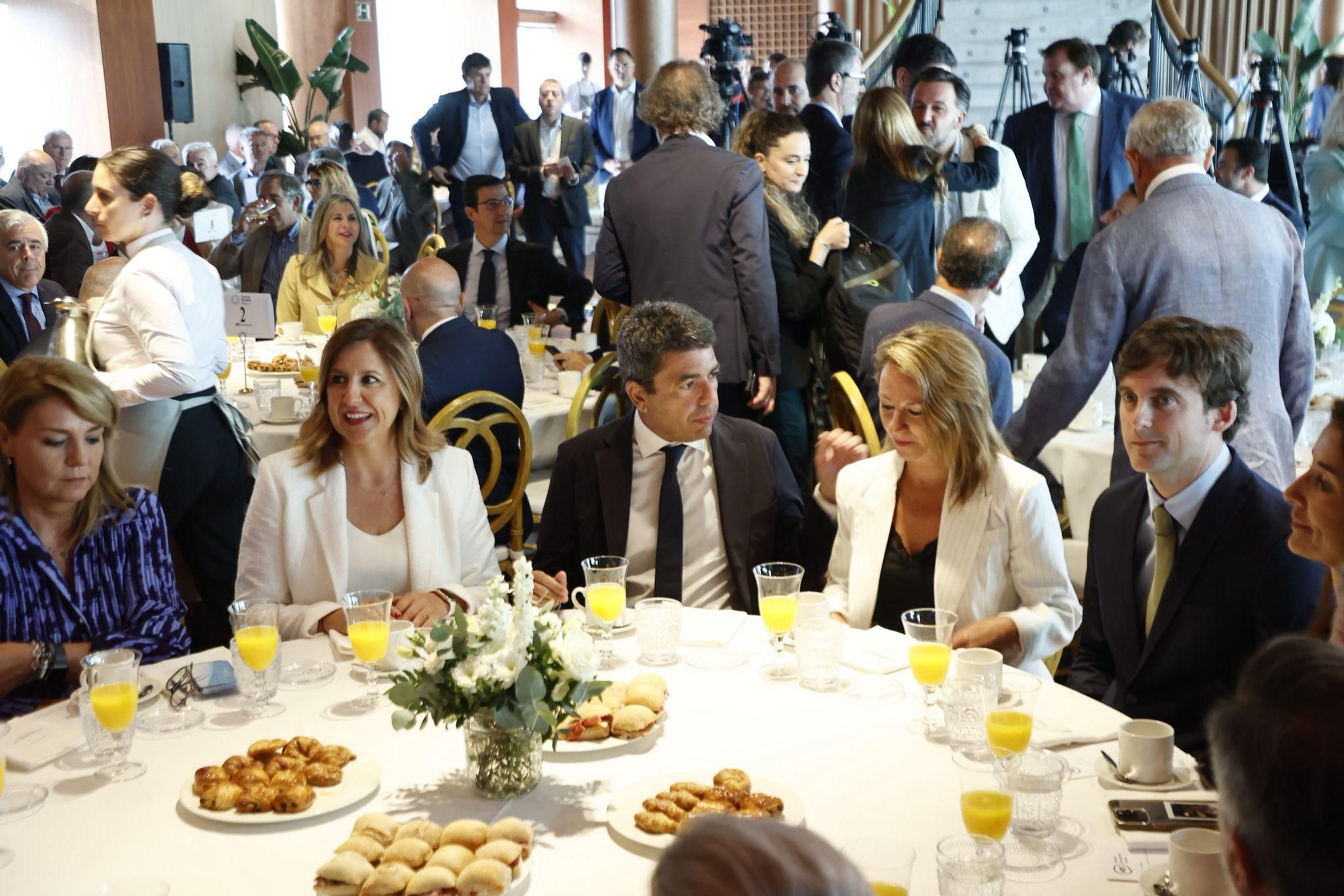 La puesta en escena de la intervención de Begoña Carrasco en el Fórum Europa