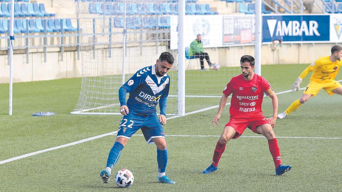 Blázquez, en acció durant un partit contra el Badalona