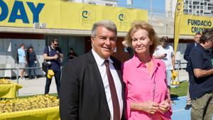 Joan Laporta y Danny Cruyff en el Open Day de la Fundación Cruyff