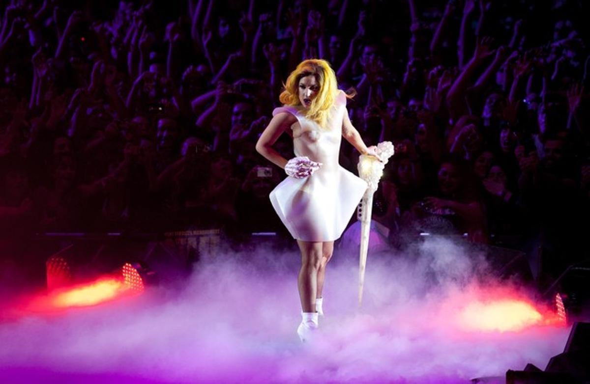 Lady Gaga en el concierto que ofreció en el Palau Sant Jordi de Barcelona en diciembre del 2010.