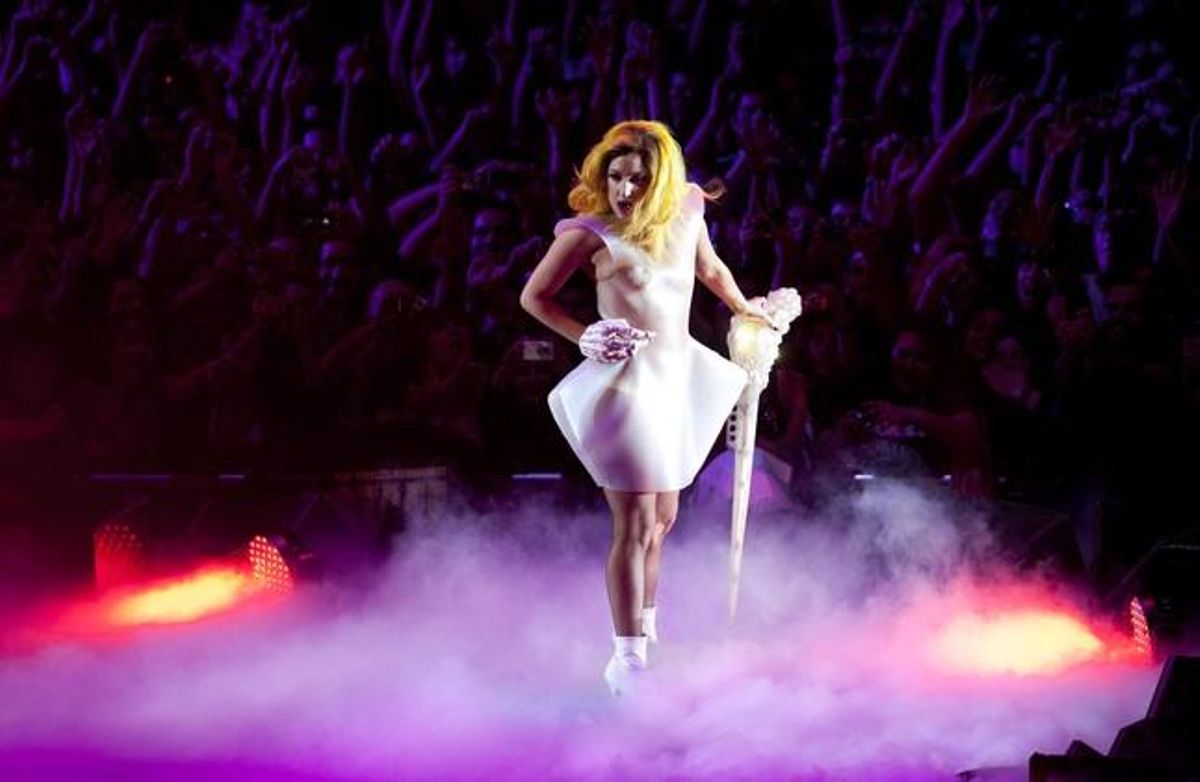 Lady Gaga en el concert que va oferir al Palau Sant Jordi de Barcelona el desembre del 2010.
