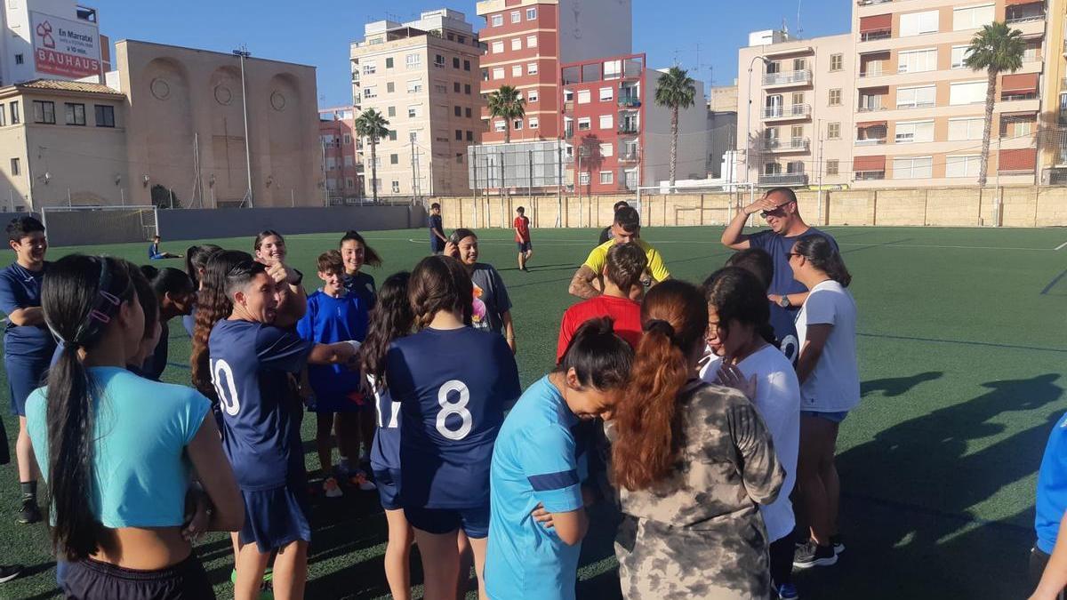 Antonio Sánchez, durante su encuentro con el Independiente Camp Redó en La Antoniana.