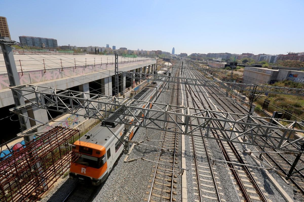 Estado de las obras de la estación de La Sagrera.