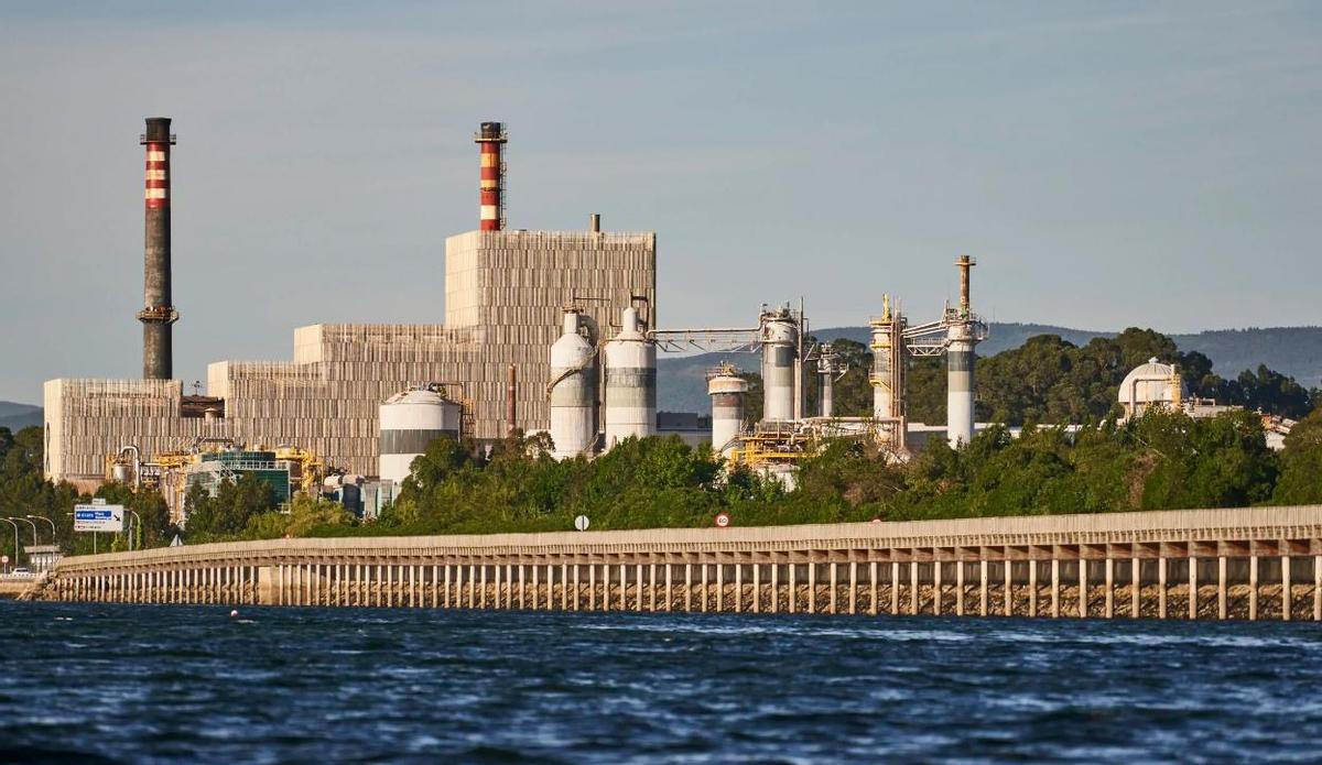 La planta de Ence en la ría de Pontevedra