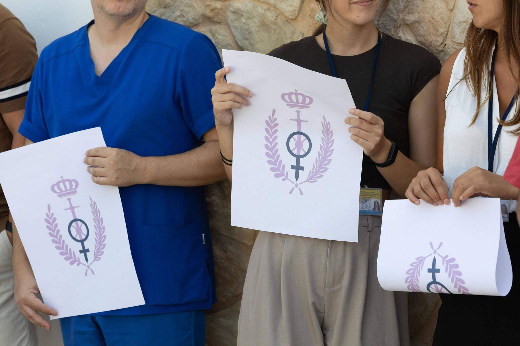 Descubre las fotos de la concentración de protesta de los funcionarios de prisiones de Ibiza