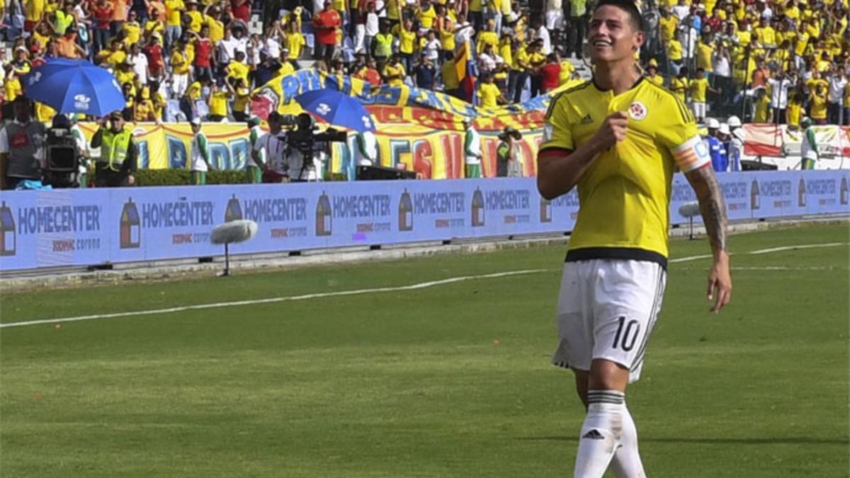 James Rodríguez, en el último partido ante Colombia