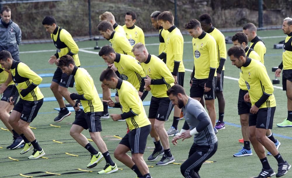 El Celta se prepara para su partido del jueves frente al Ajax //R.Grobas