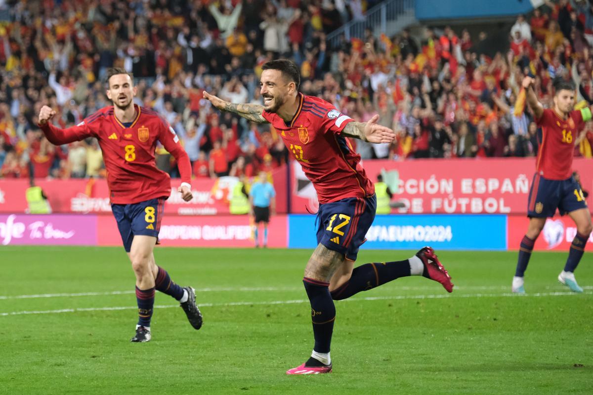 La Roja juega en Málaga contra Noruega, en imágenes