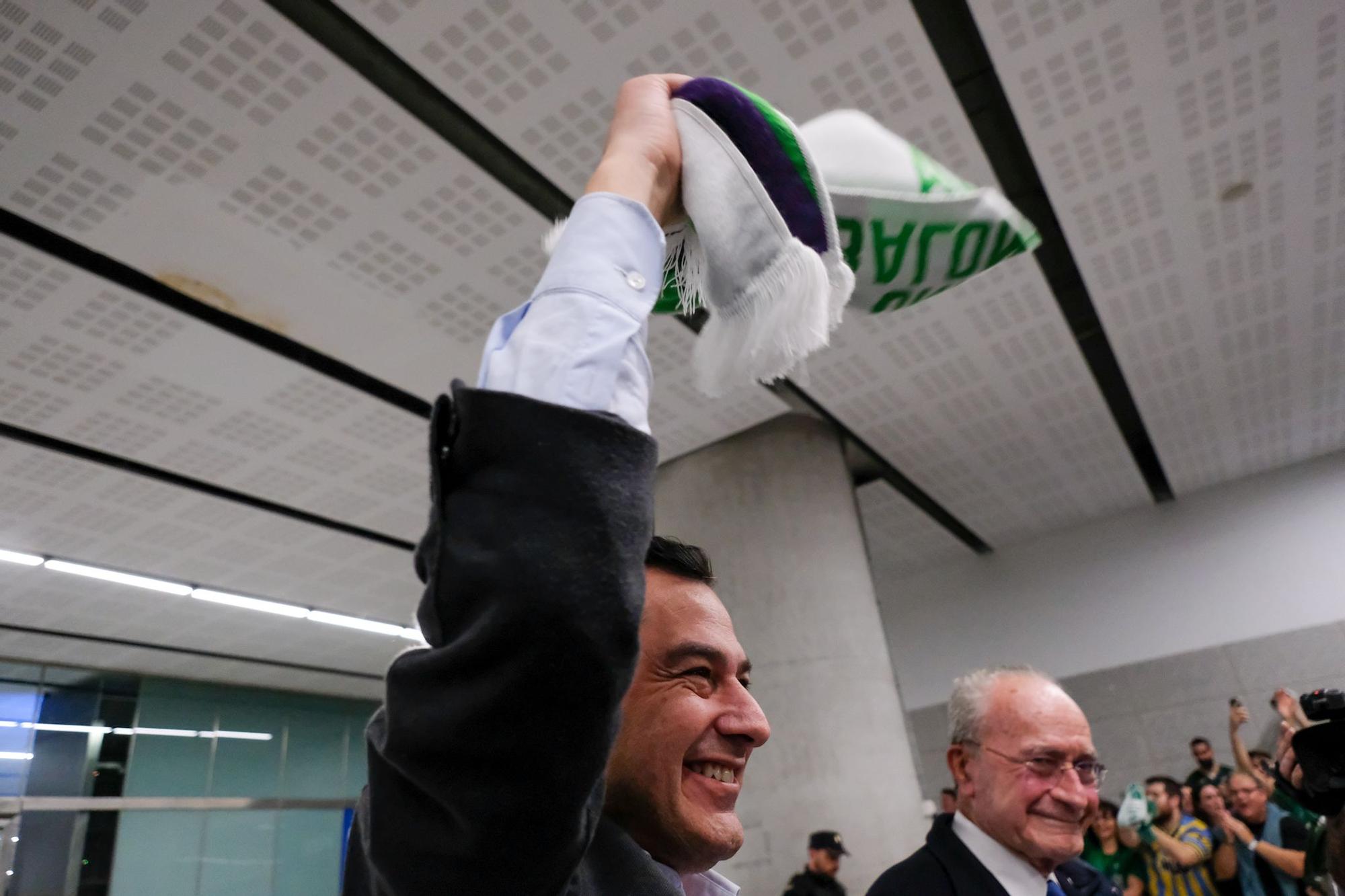 La llegada del Unicaja al aeropuerto de Málaga tras ganar la Copa del Rey