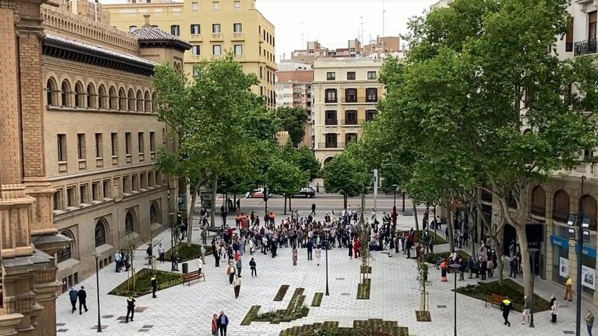Inauguración de la nueva plaza Santa Engracia de Zaragoza.