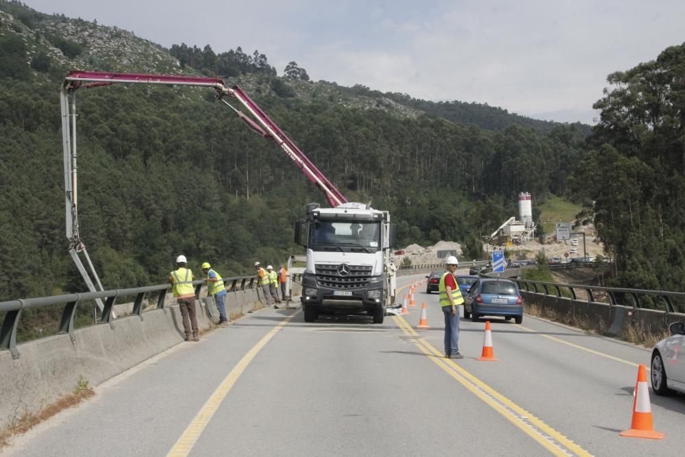 Autovía do Morrazo | Los pilares del viaducto de A Fraga escalan al cielo