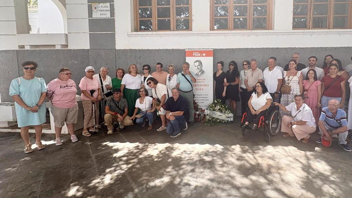 Acto homenaje celebrado este sábado en Agaete en memoria de Fernando Egea.
