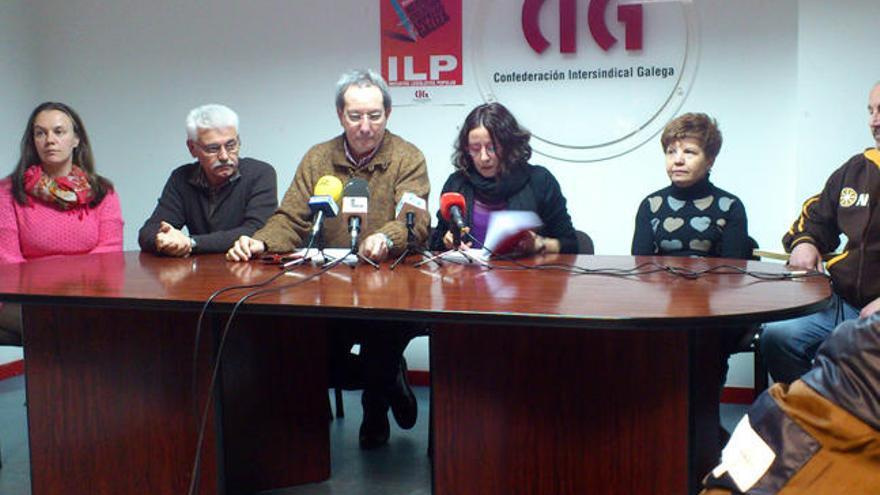 Representantes de la CIG durante la rueda de prensa // FDV