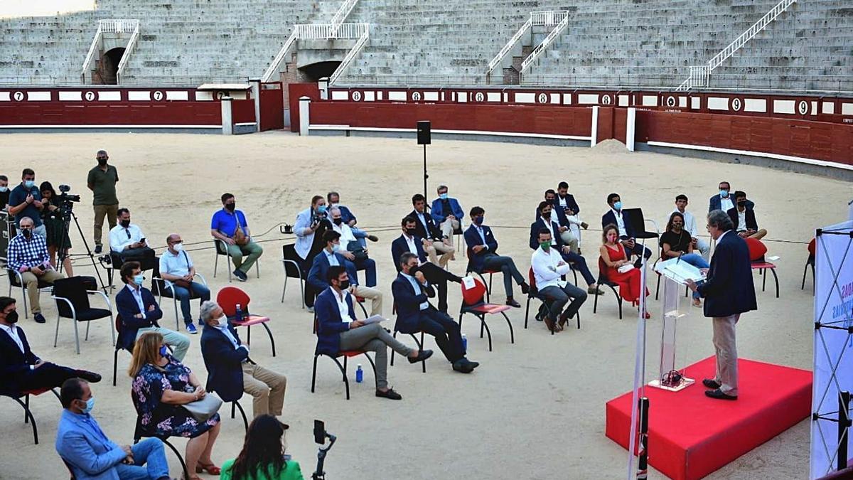 La presentación del ciclo de novilladas en la plaza de Las Ventas (Madrid).