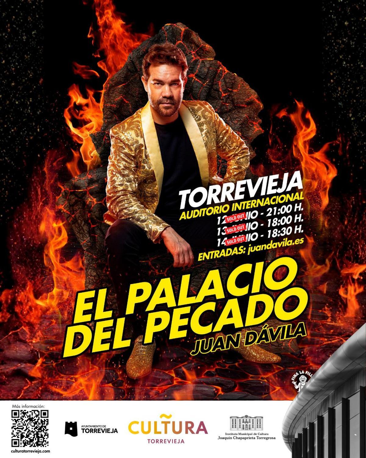 Cartel de presentación de los espectáculos de Juan Dávila