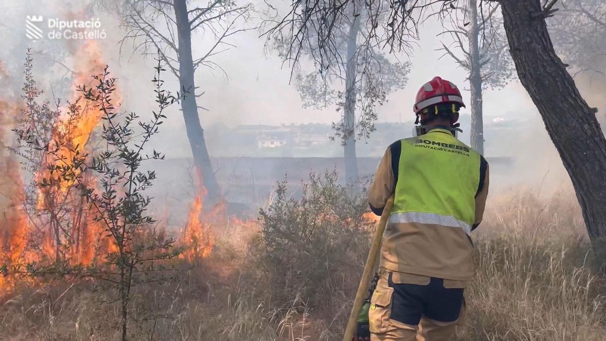 Vídeo: La actuación de los bomberos que ha permitido estabilizar el fuego en Almassora