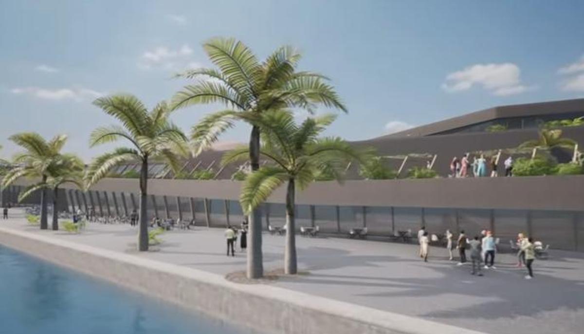 Infografía del Muelle de Enlace de Santa Cruz.