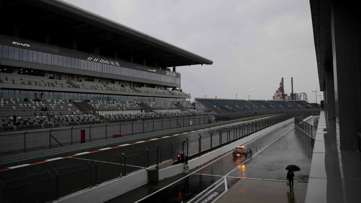 Lluvia sobre el circuito de Sochi.