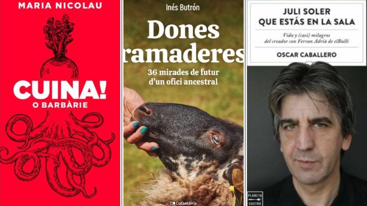 Combo de libros gastro, 'Cuina o Barbarie', 'Dones ramaderes', 'Juli Soler que estás en la sala'