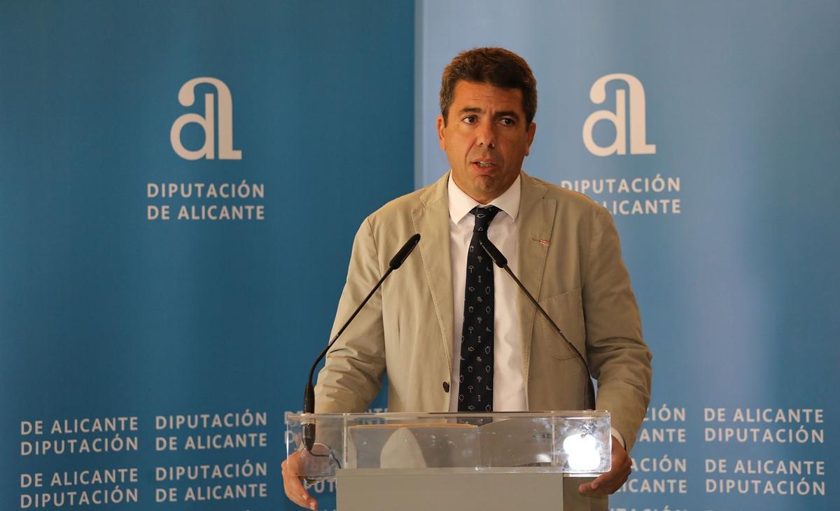 El presidente de la Diputación y líder del PPCV, Carlos Mazón