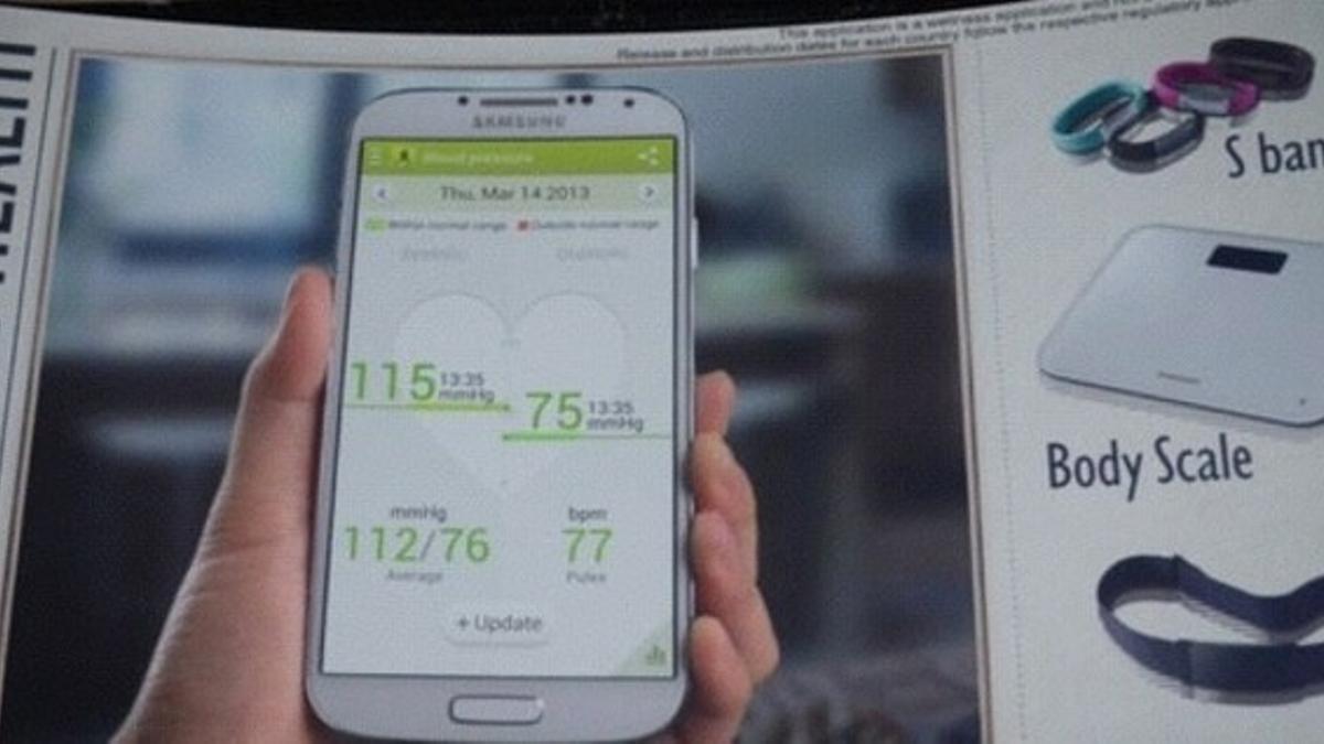 El servicio S Health del Galaxy S4.