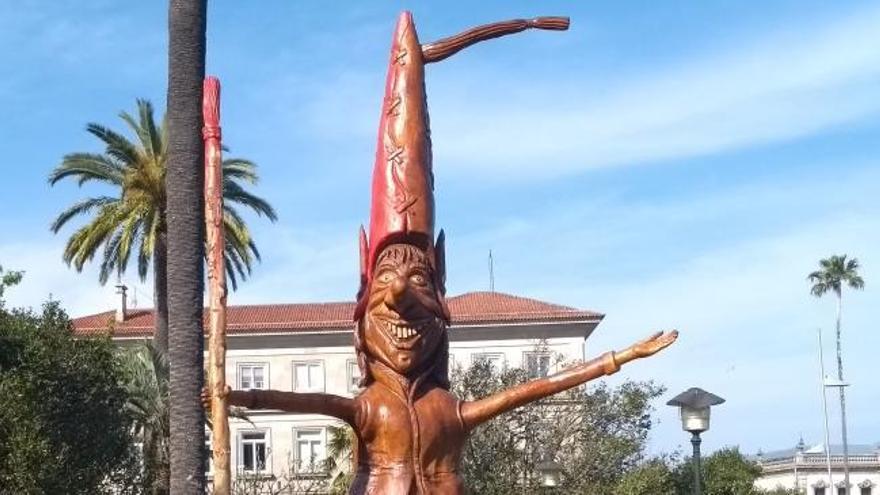 Un duende custodia los jardines de Marescot, en Pontevedra