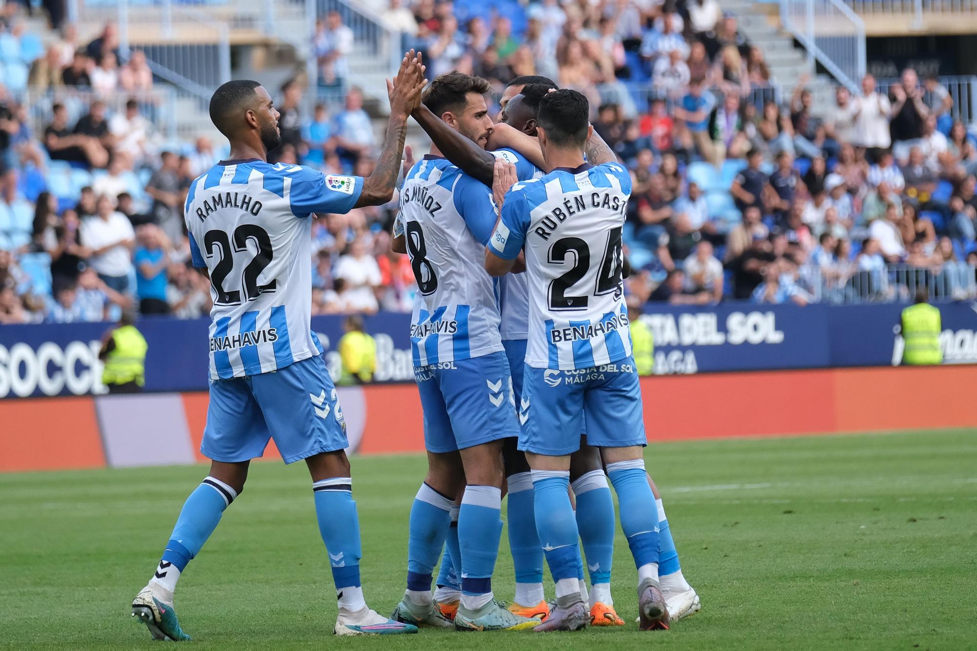 El Málaga CF - UD Ibiza, último partido de la Liga 22/23, en imágenes