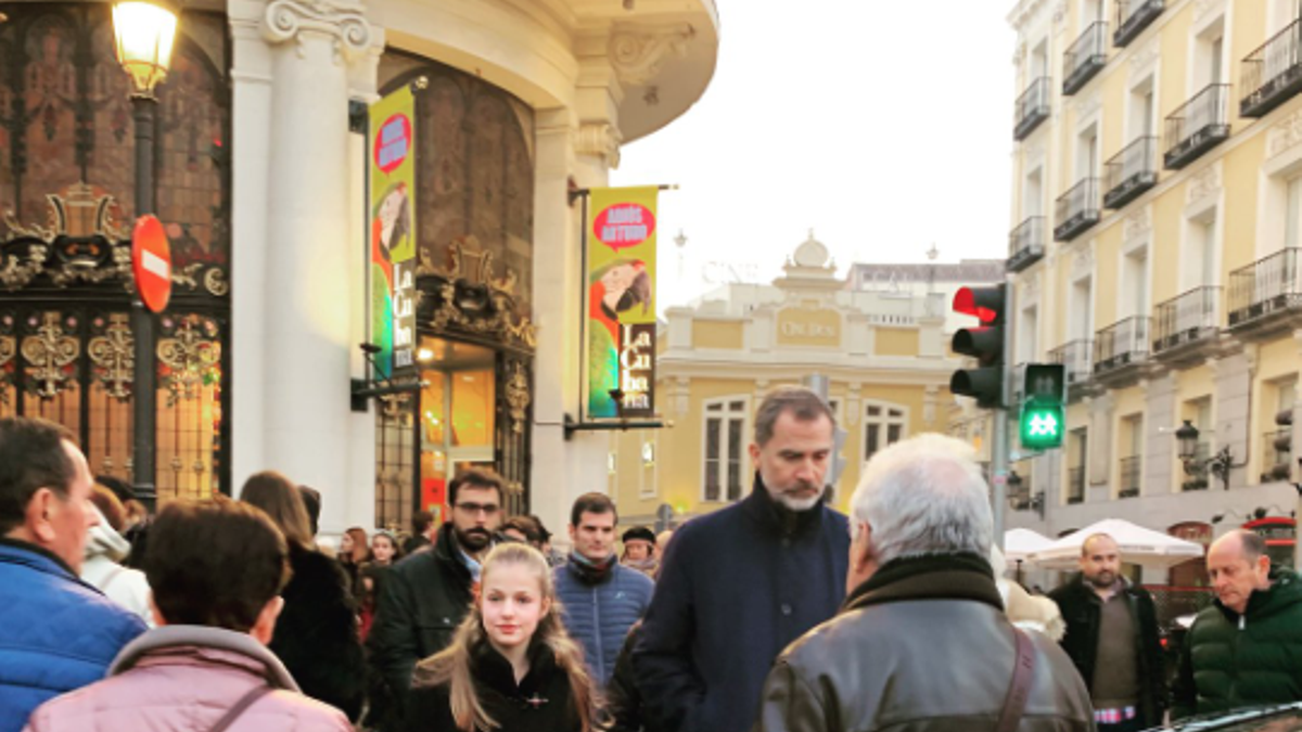 La princesa Leonor por el centro de Madrid