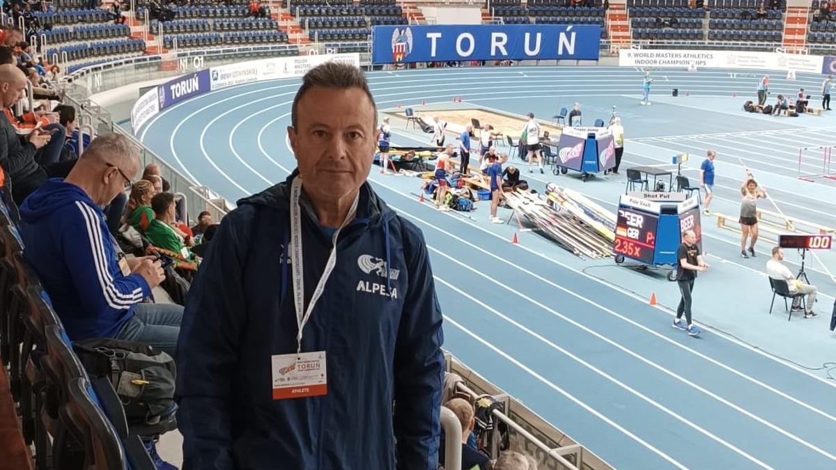 Juan Cristóbal Díaz, en la instalación de la ciudad polaca de Torun donde se disputa el Mundial