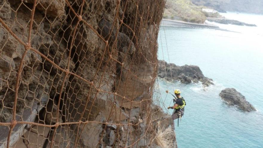 Tacoronte inicia las obras de estabilización del talud de Mesa del Mar para evitar desprendimientos