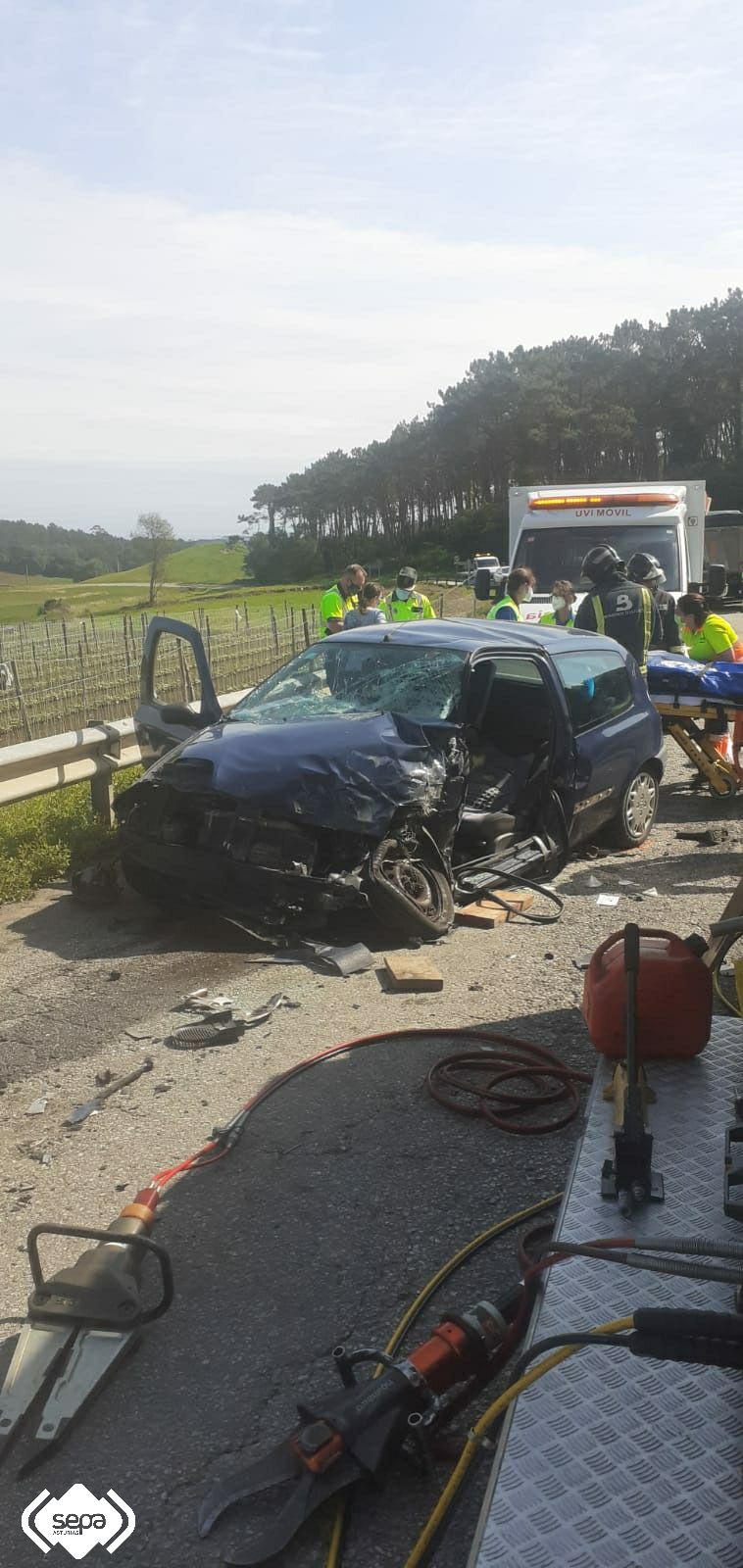 Grave accidente de tráfico en Navia