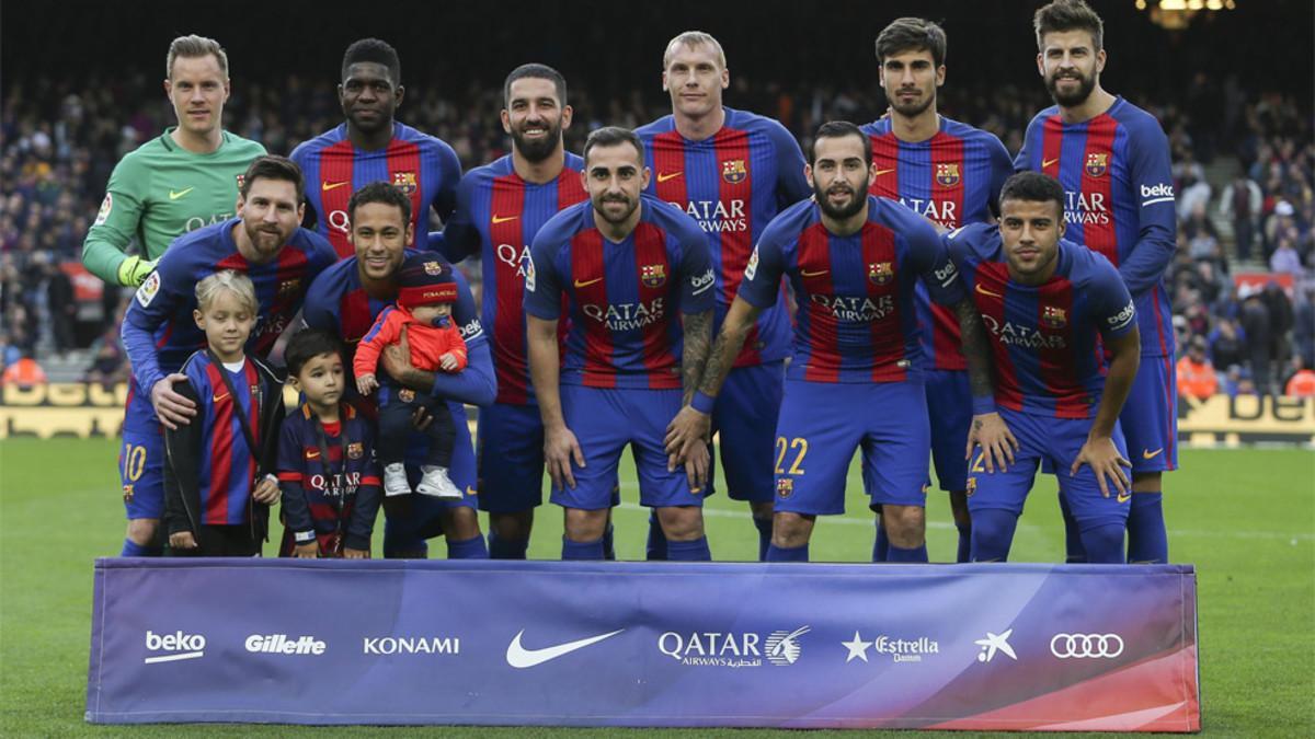 Esta fue la alineación que presentó el FC Barcelona en el último partido, el del pasado sábado contra el Athleic (3-0) en el Camp Nou