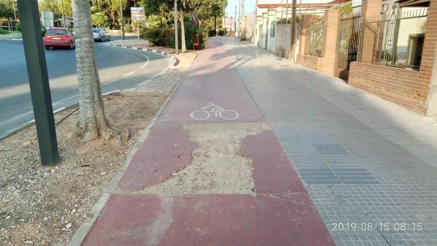 Compromís per Torrent denuncia la falta de mantenimiento del carril bici