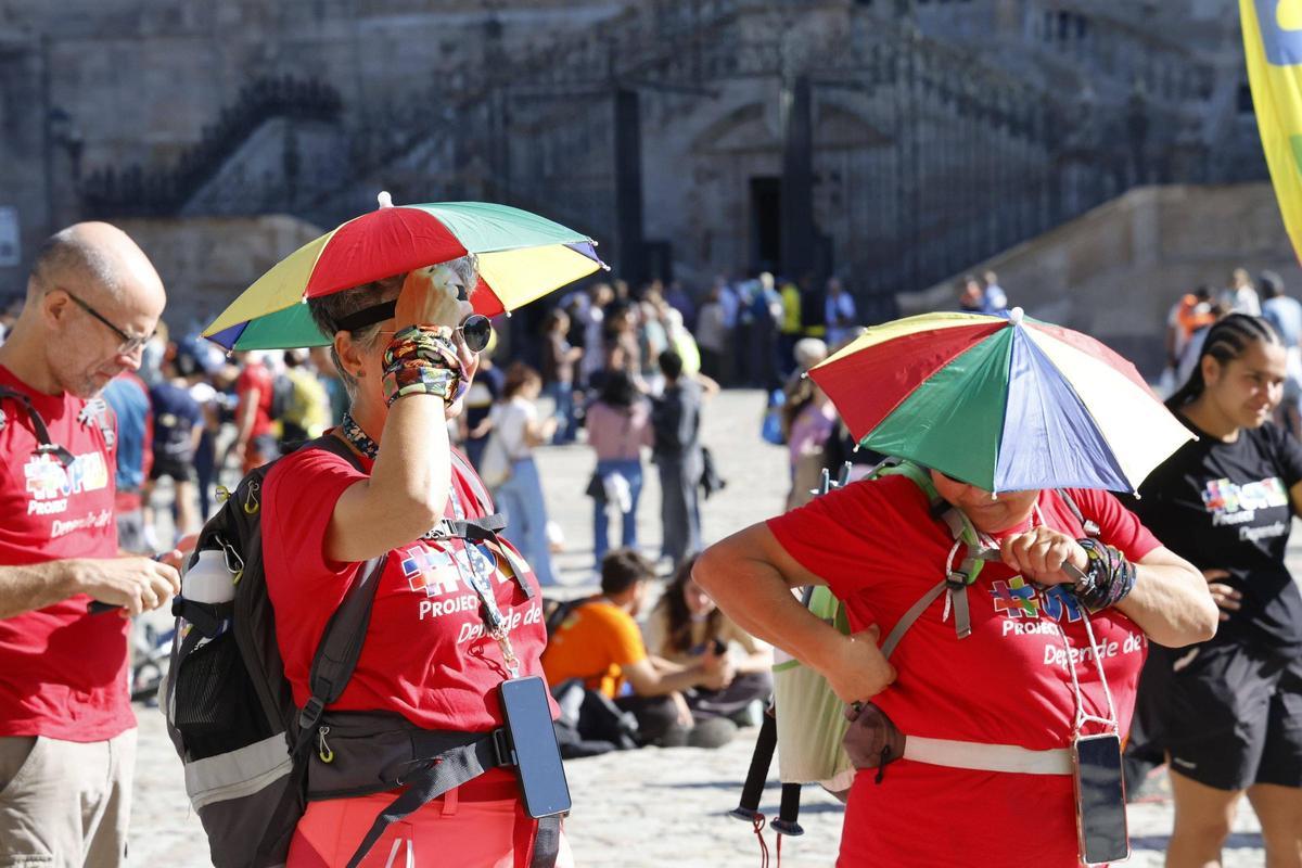 Turistas en la zona vieja de Santiago, el pasado mes de octubre.