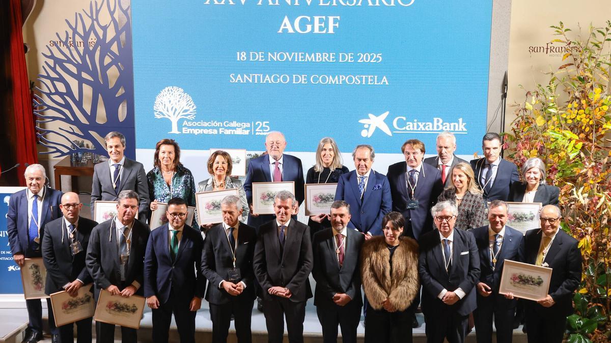 Alfonso Rueda participa en la Gala del XXV aniversario de la Asociación Gallega de Empresa Familiar