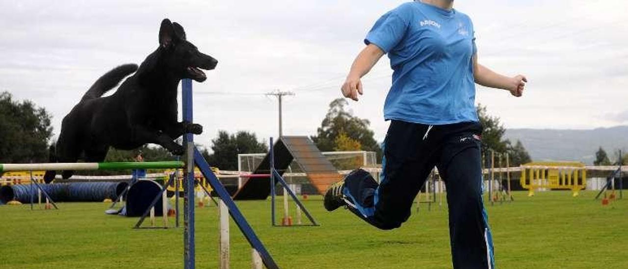 Una prueba anterior de Agility disputada en A Baiuca. // Bernabé /J. Lalín