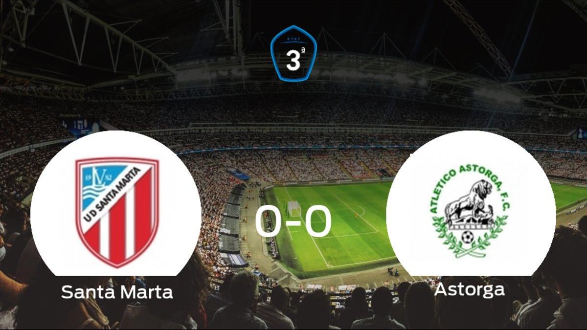 El At. Astorga consigue un empate a cero frente al Santa Marta