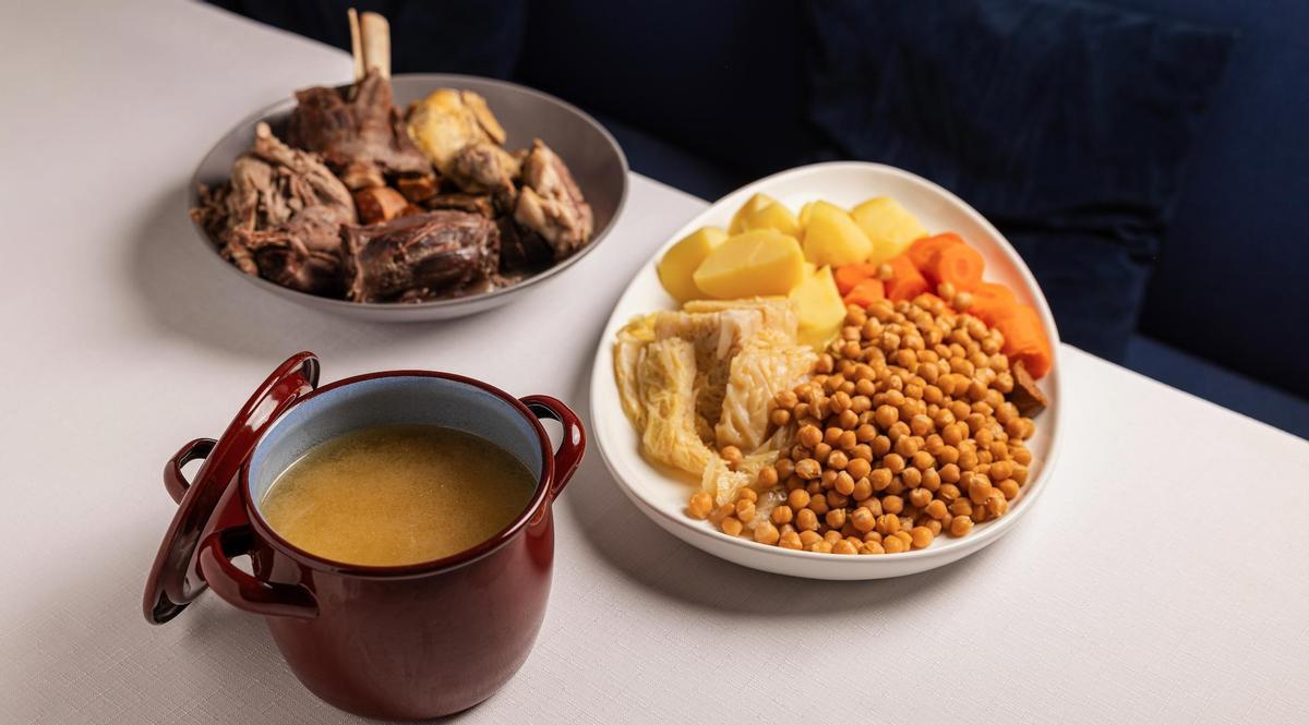 El cocido con carne de jabalí de Treze (Madrid).