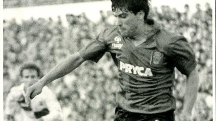 ´Paquete´ Higuera, durante un partido con el Mallorca.